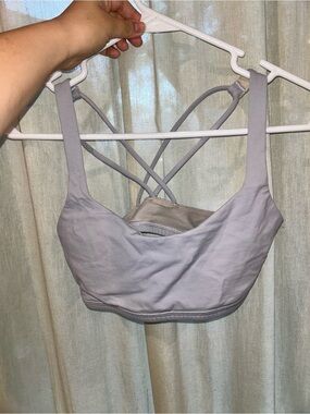 lululemon athletica Strappy Sports Bra - Light Gray Lavender size 6